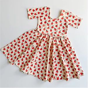 THE SHORT SLEEVE BALLET DRESS IN APPLES ALICE AND AMES